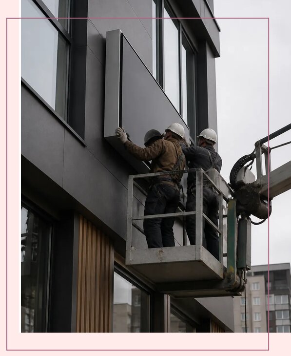 Монтаж световых коробов для наружной рекламы в Похвистневе